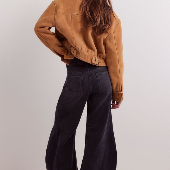 NWOT Free People Eden Slouchy High Rise Jeans, black, size 26 - Picture 2 of 9